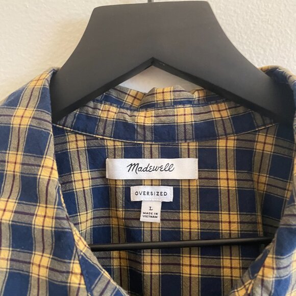 Madewell The Signature Poplin Crop Shirt in Plaid - Picture 2 of 6